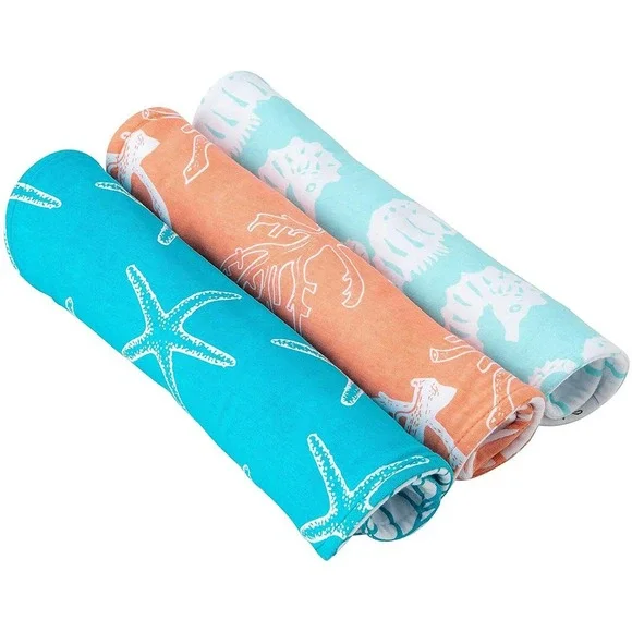 3 Pack Baby Burp Cloths for Boys & Girls Ideal Baby Gift Super Soft 100% Cotton - Picture 2 of 4